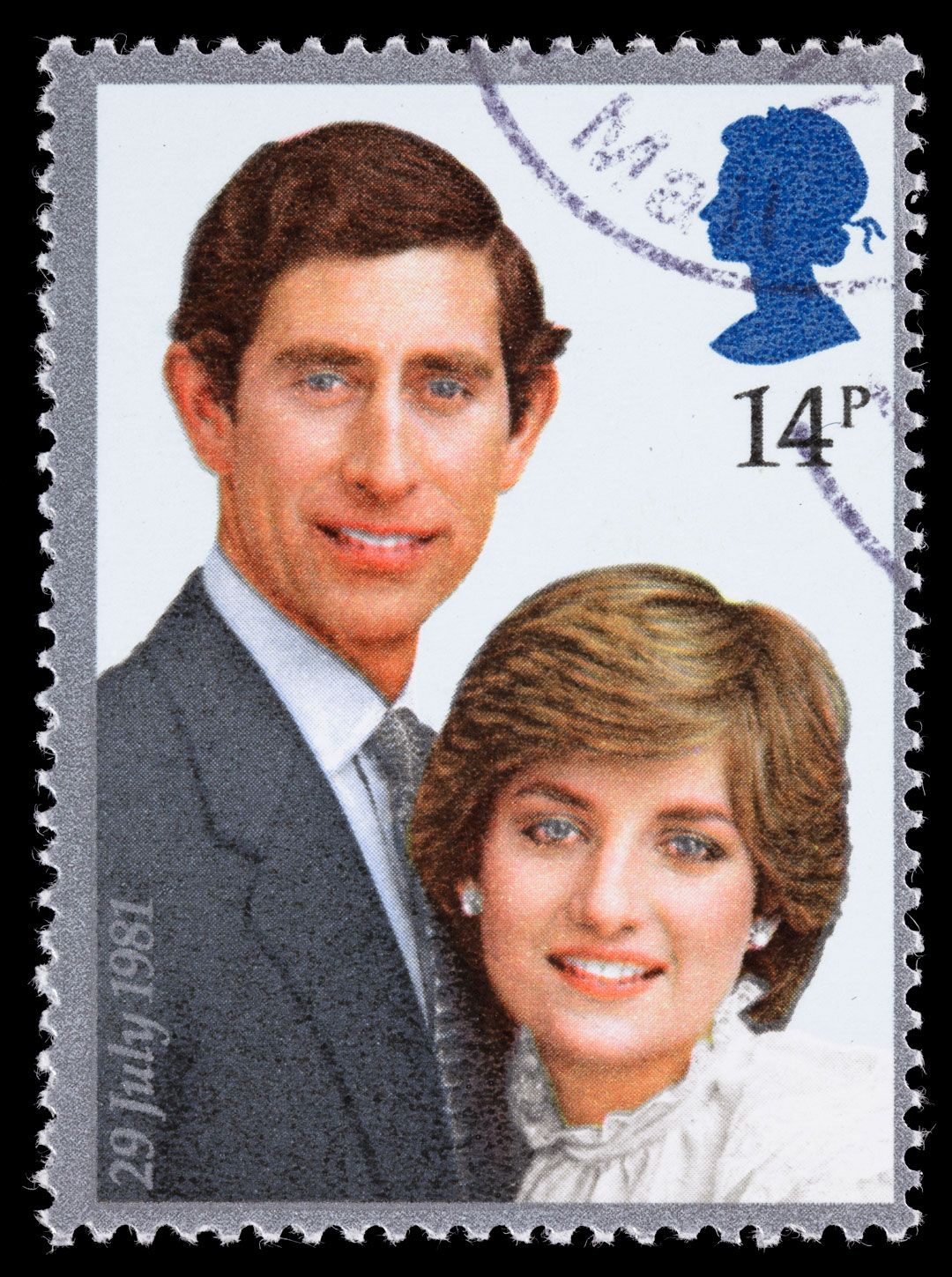 チャールズ皇太子とダイアナ妃の郵便切手