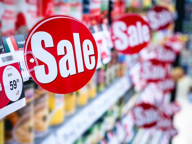 スーパーマーケット小売事業における販売看板スーパーマーケット棚マーケティングプロモーション割引サイン