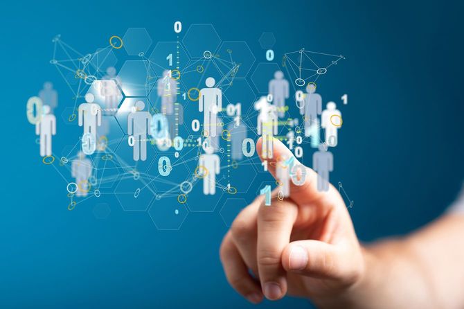 チーム接続とソーシャルネットワークシンボル