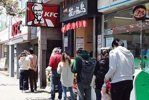 好調が続くケンタッキーフライドチキン。2020年5月の既存店の売上高前年比は137.6％、来店客数は106.5％だった。