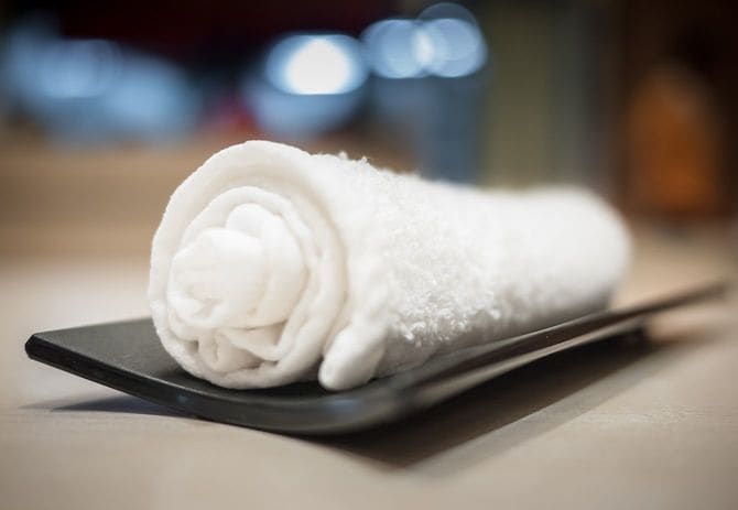 Rolled towel