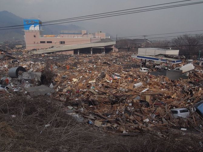 2011年3月14日の大槌町