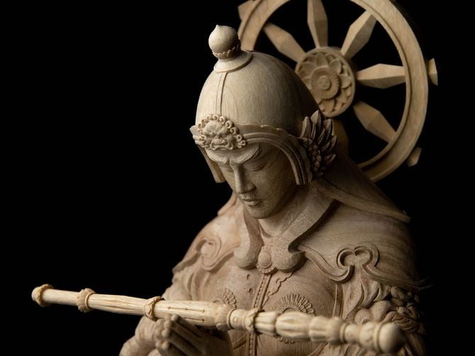 大本山大徳寺聚光院の喜多方別院に納めた韋駄天