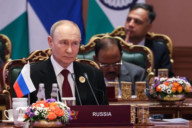 ロシアのプーチン大統領=2026年9月13日、インド・ニューデリー