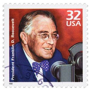 米国フランクリン・D・ルーズヴェルト（FDR）の郵便切手