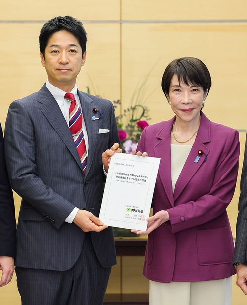 令和7年12月4日、総理大臣官邸で日本維新の会・令和8年度当初予算の編成にあたっての社会保障改革に関する申し入れを受けた高市総理