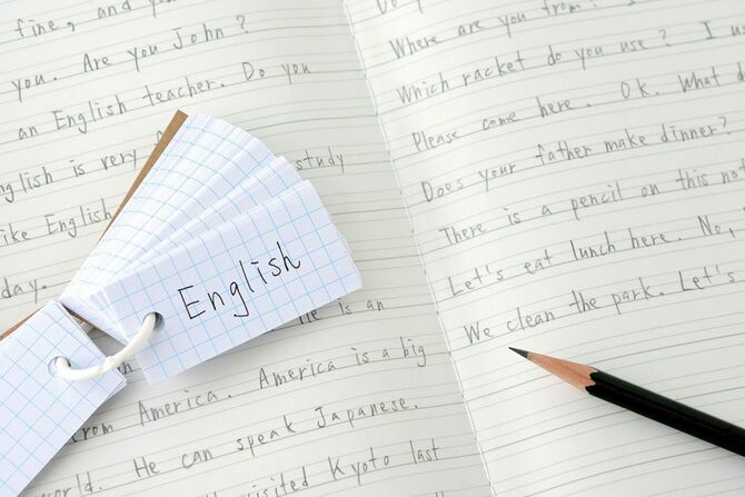 英語のノートと単語帳
