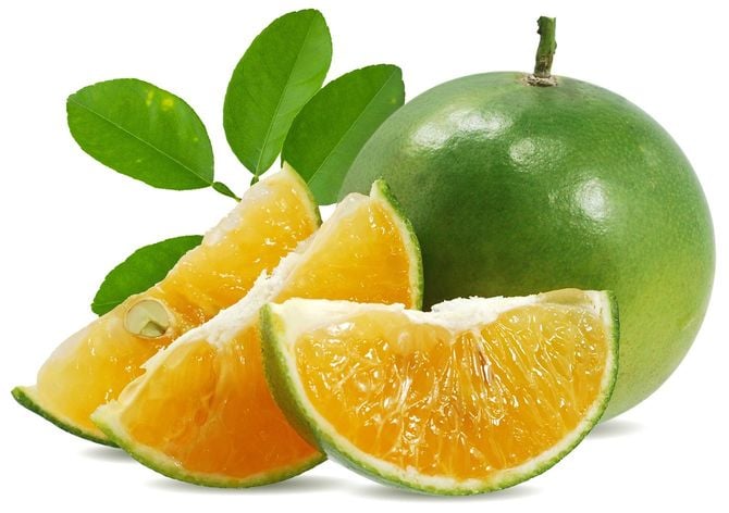 緑色の皮のオレンジ