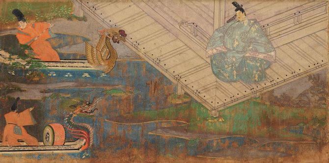 藤原道長（写真＝藤田美術館所蔵『紫式部日記絵巻』部分／CC-PD-Mark／Wikimedia Commons）