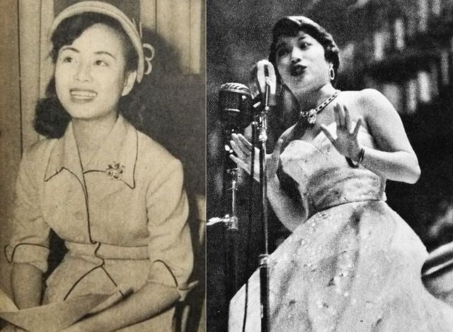 左）美空ひばり『アサヒグラフ』1953年4月29日号・右）江利チエミ『サンケイグラフ』1954年10月24日号