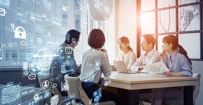 ビジネス ネットワークの概念。ビジネスパーソンのグループ。チームワーク。人的資源。