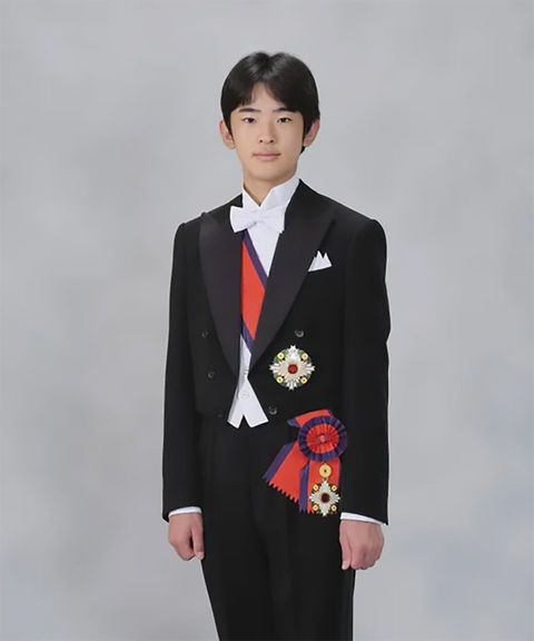 大勲位菊花大綬章を身につけた秋篠宮家の長男・悠仁親王（2025年）