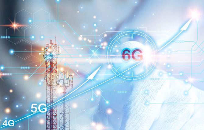 4G、5Gから6Gへ移行するイメージ