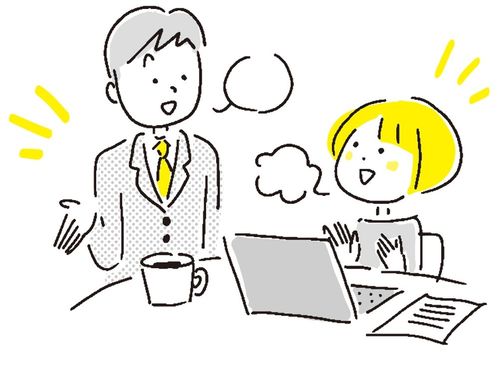 仕事で会話する人