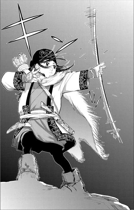 1巻2話より。アシㇼパが履いているものの正体は……?