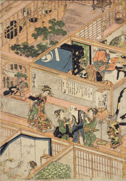 吉原遊郭娼家之図