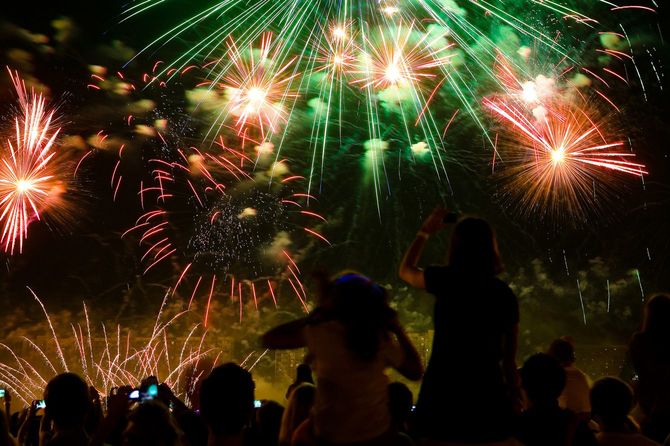 夜空を彩る花火