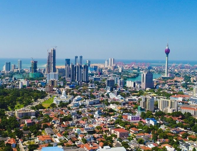 スリランカ最大の都市、コロンボ市街