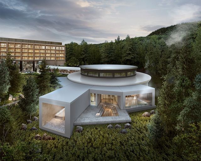 【図2】大浴場、サウナを備えた「湯屋棟」