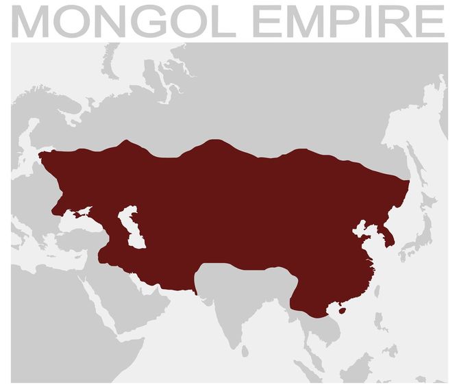 モンゴル帝国の地図