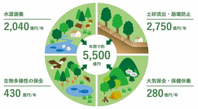 王子の森の経済価値（国内）