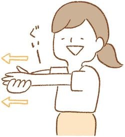 指先ひっぱりストレッチ