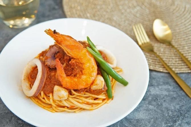 コオロギ粉末を使用したパスタ