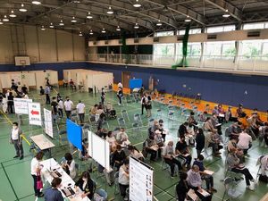 トヨタ自動車が支援するワクチン接種会場。1日600人程度が接種に訪れている（提供＝トヨタ自動車）