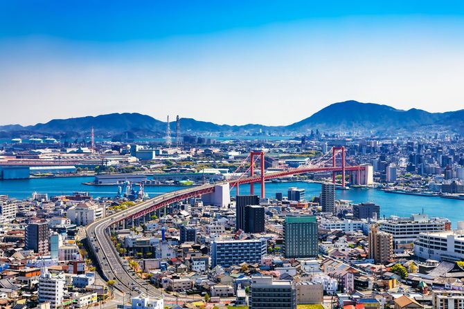 高遠山から見た北九州の工場街