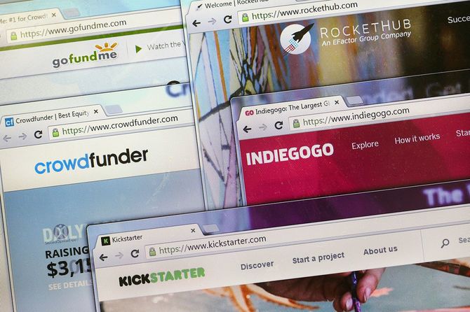 Kickstarter のウェブサイト