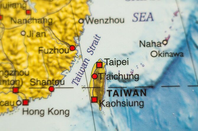台湾と首都台北の地図
