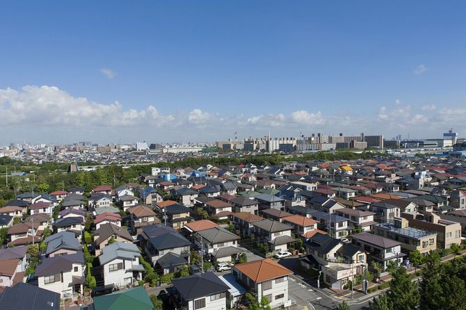 住宅街の空撮