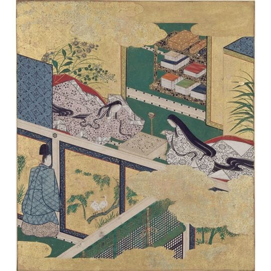 土佐光吉「源氏物語絵色紙帖　空蝉」