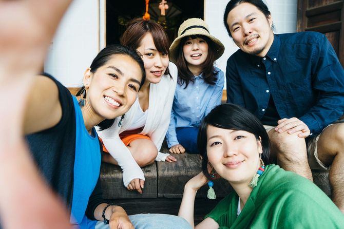 日本の友人グループ