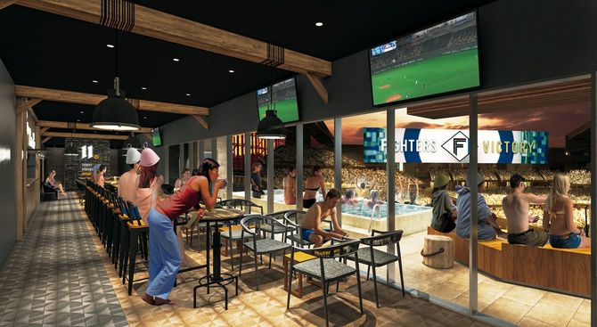 温浴施設の「tower 11 onsen＆sauna」