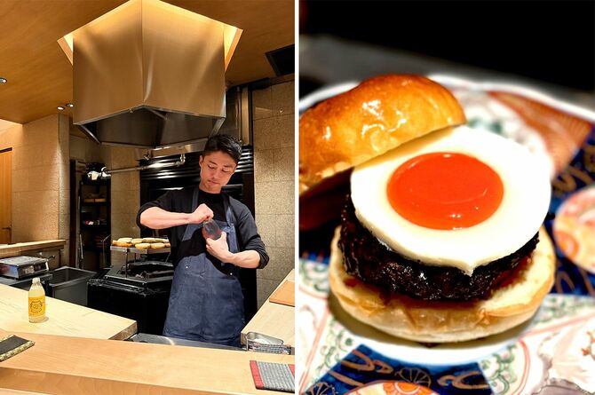 煙を駆使して、黙々とさまざまな料理を作り上げる高橋輝さん