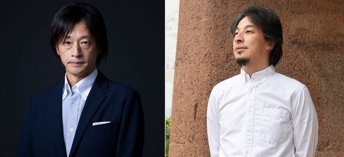 ジャーナリストの鈴木エイト氏（左）とひろゆき氏（右）